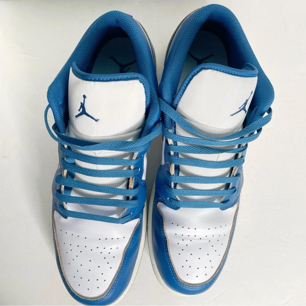 AIR JORDAN 1 LOW SE FN5214 141 WHITE INDUSTRIAL BLUE MEN SHOES SIZE 14